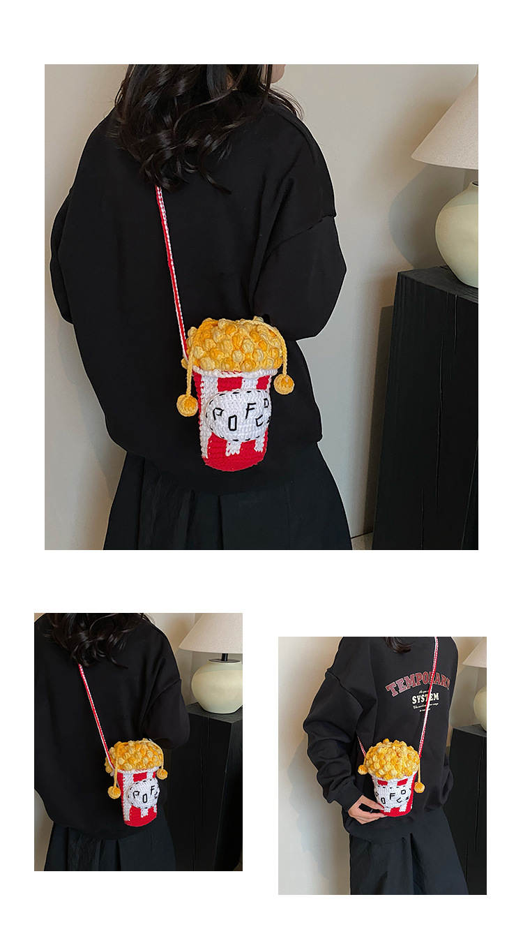 Finshed Cartoon Knitted Bag 03