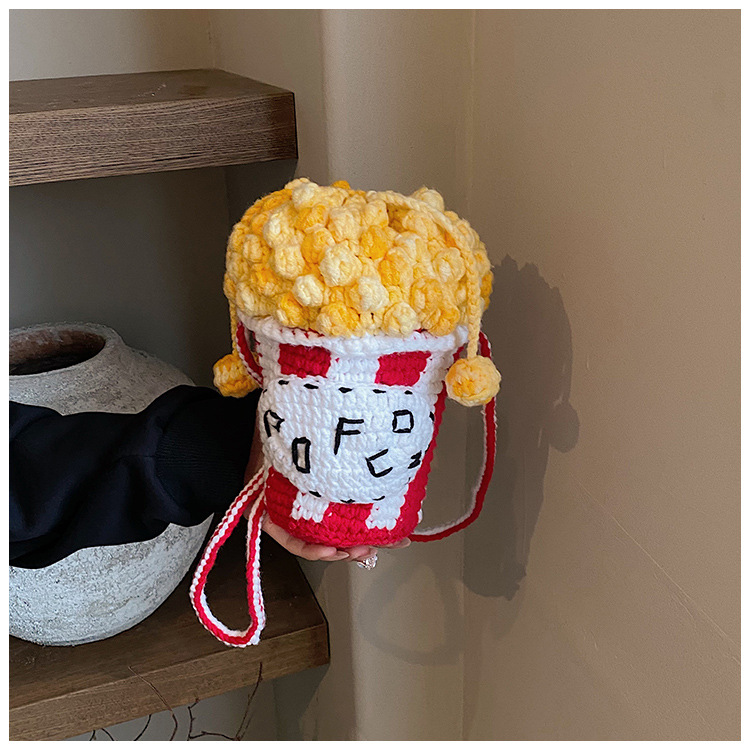 Finshed Cartoon Knitted Bag 07