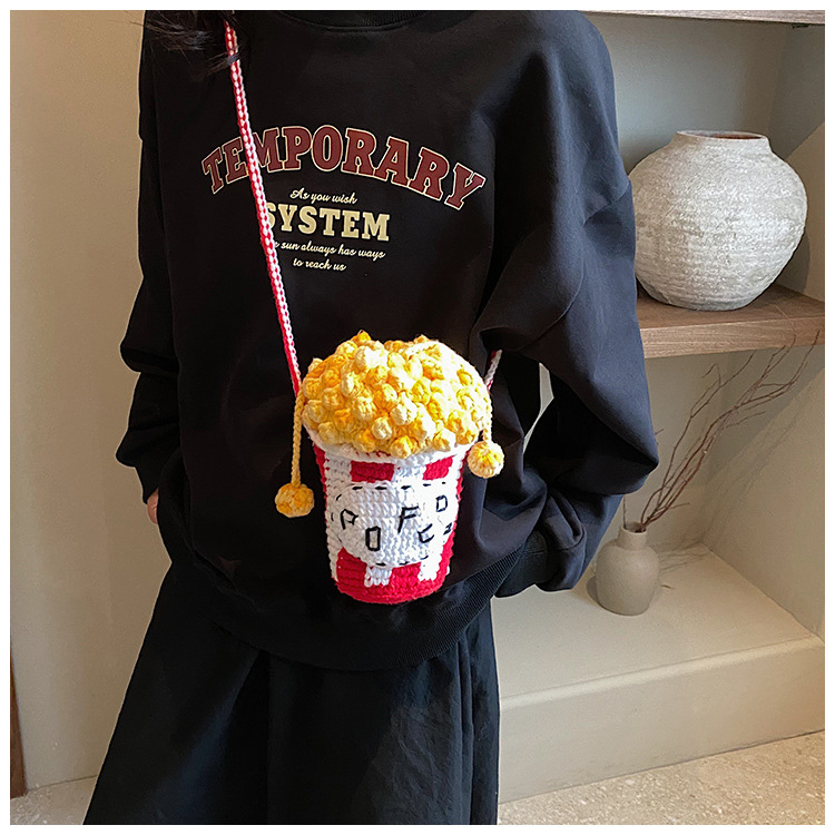 Finshed Cartoon Knitted Bag 08