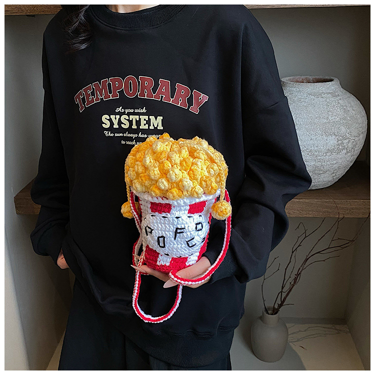 Finshed Cartoon Knitted Bag 09