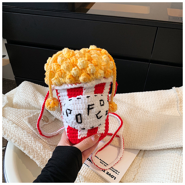 Finshed Cartoon Knitted Bag 15