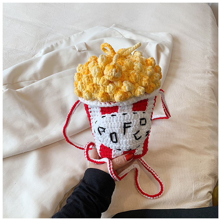 Finshed Cartoon Knitted Bag 22