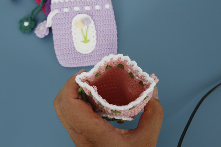 Knitted Wool Crochet Bag 07