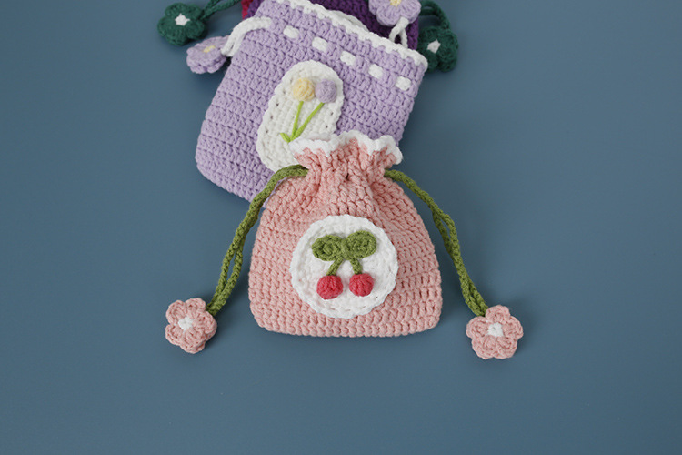 Knitted Wool Crochet Bag 08