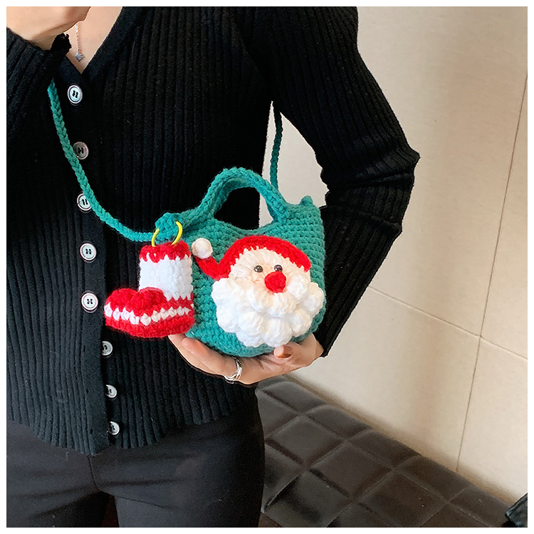 Finished Hand-Knitted bag