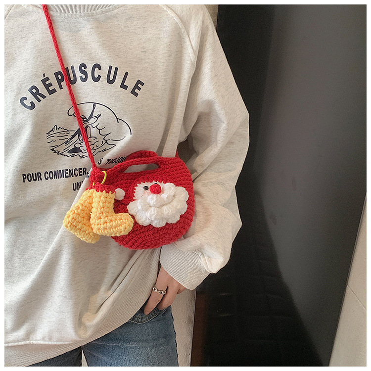 Finished Hand-Knitted bag