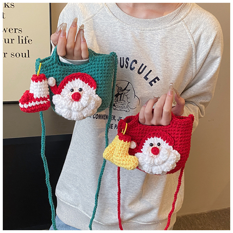 Finished Hand-Knitted bag