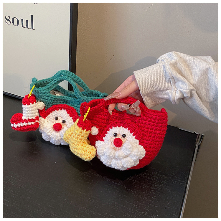 Finished Hand-Knitted bag