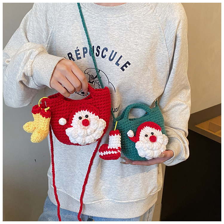 Finished Hand-Knitted bag