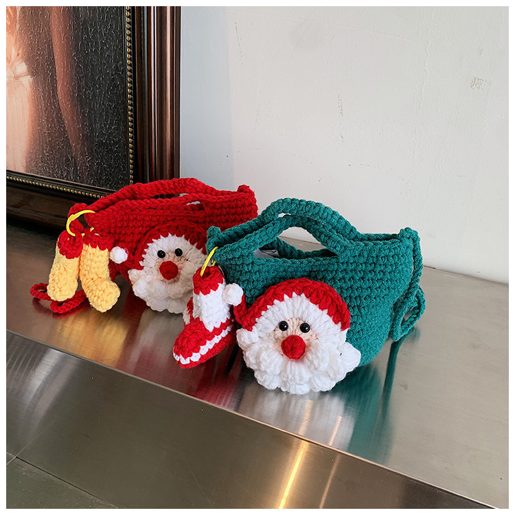 Finished Hand-Knitted bag