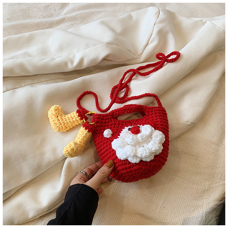 Finished Hand-Knitted bag