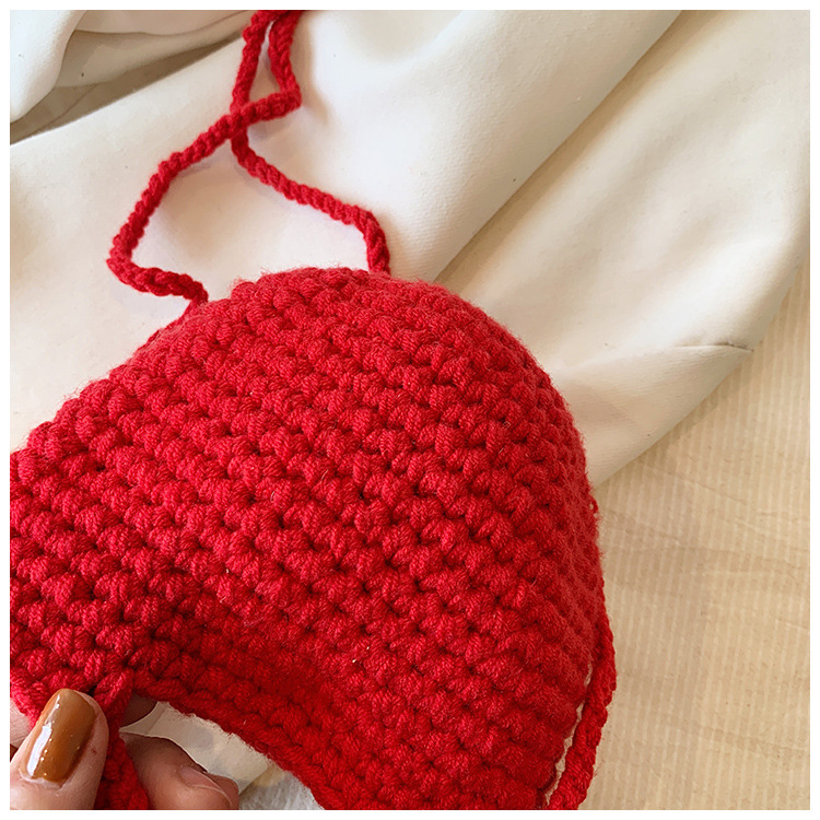 Finished Hand-Knitted bag