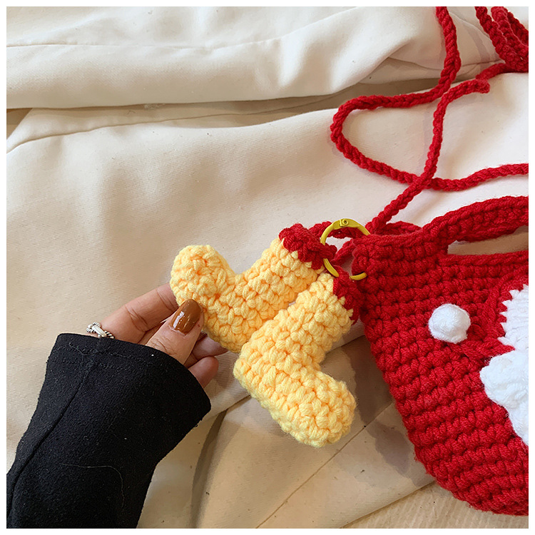 Finished Hand-Knitted bag