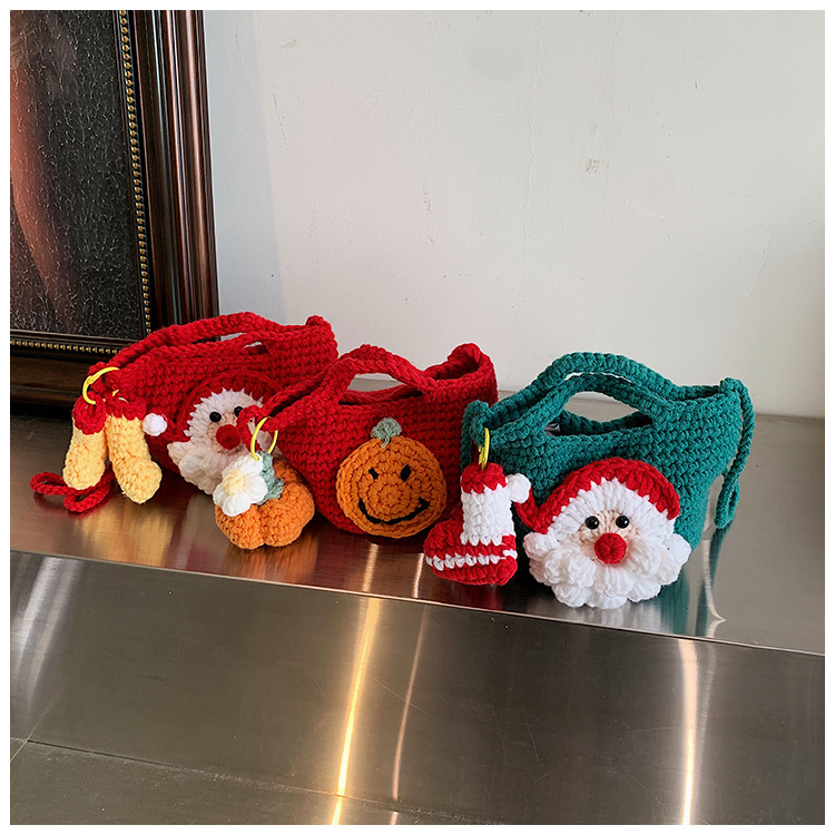 Finished Hand-Knitted bag