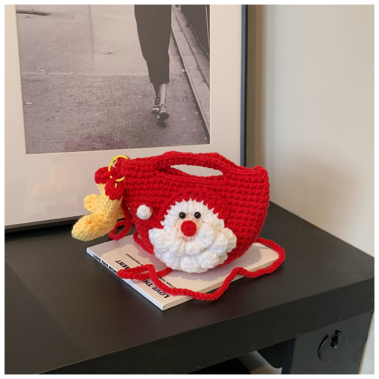 Finished Hand-Knitted bag