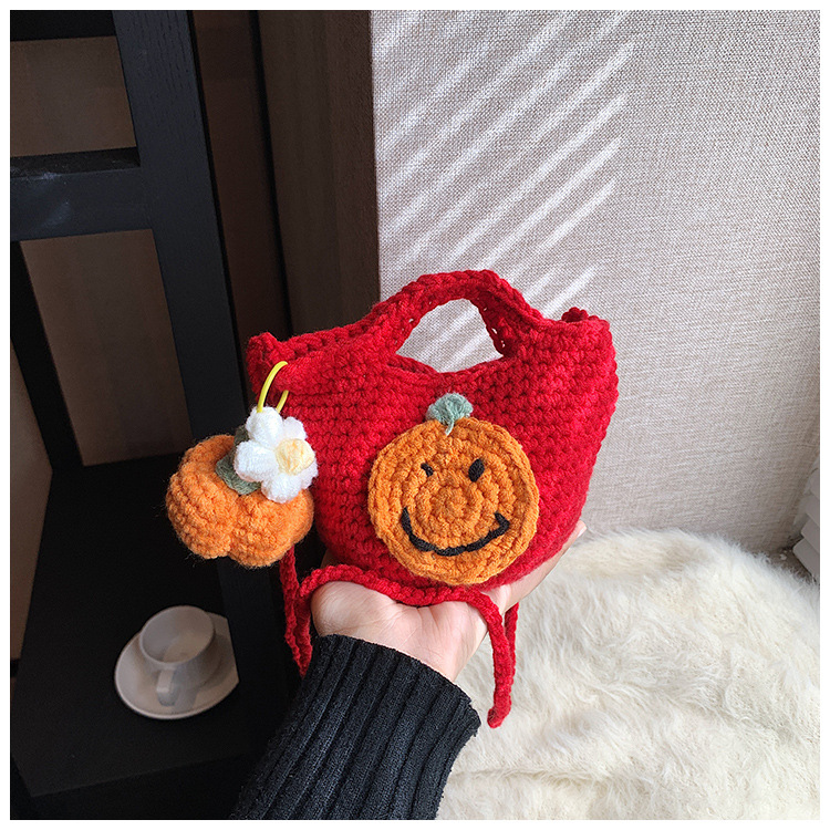 Finished Hand-Knitted bag