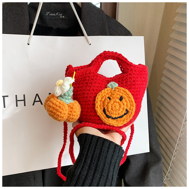 Finished Hand-Knitted bag