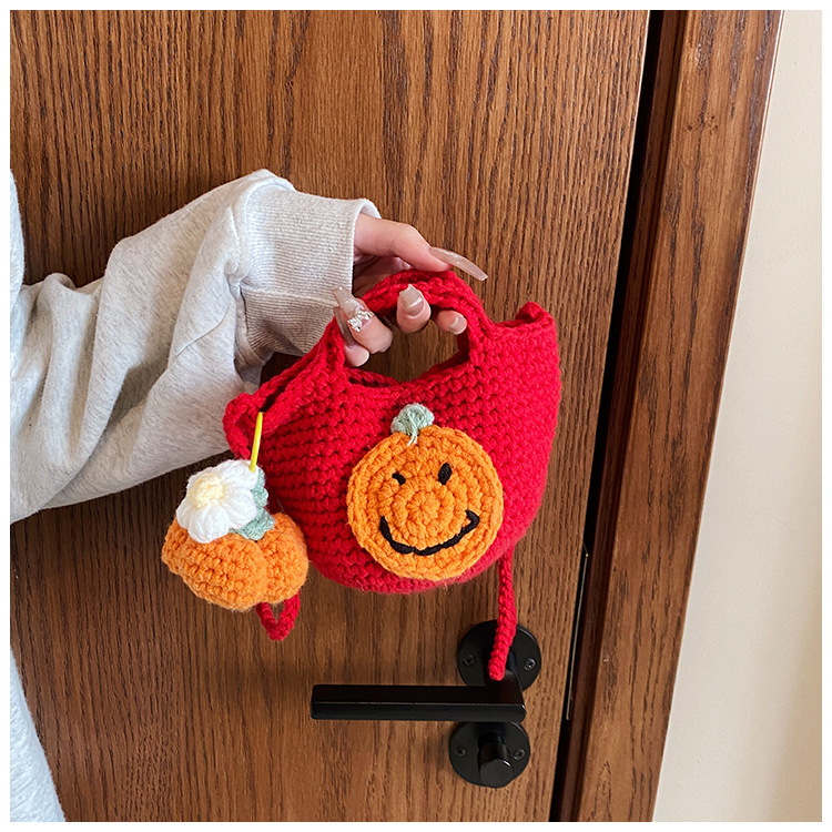 Finished Hand-Knitted bag