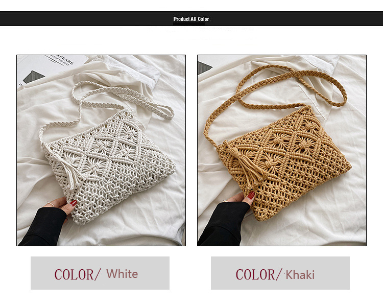 Woven Hollow Out Shoulder Bags