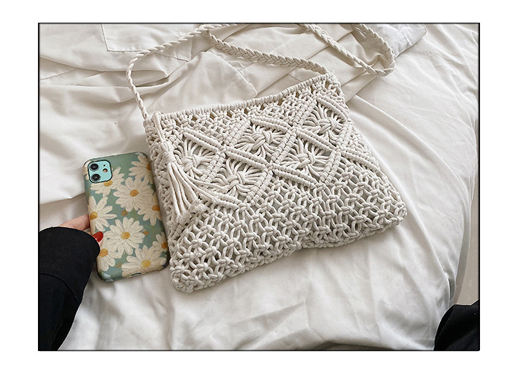 Woven Hollow Out Shoulder Bags