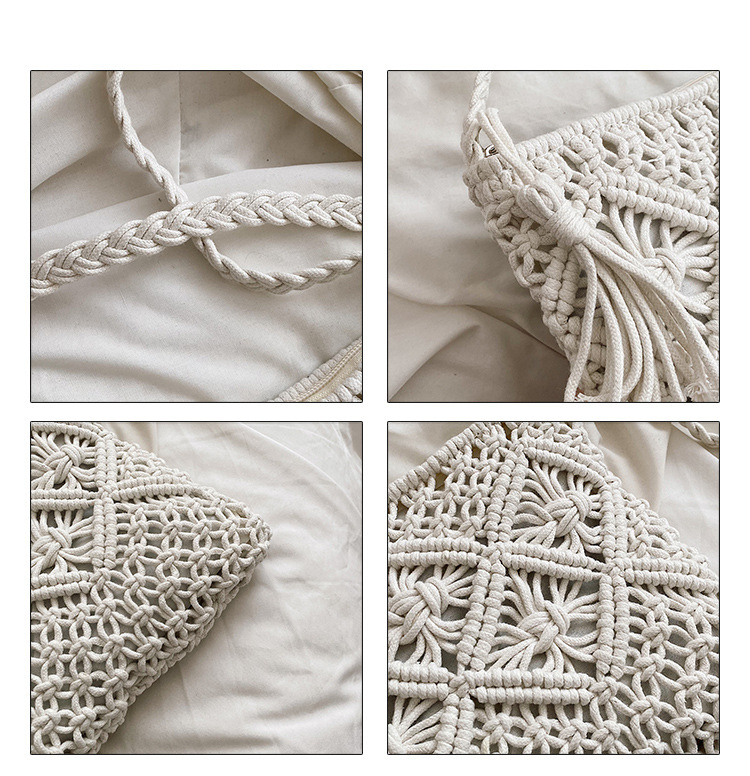 Woven Hollow Out Shoulder Bags