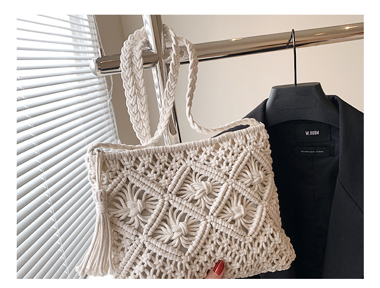 Woven Hollow Out Shoulder Bags