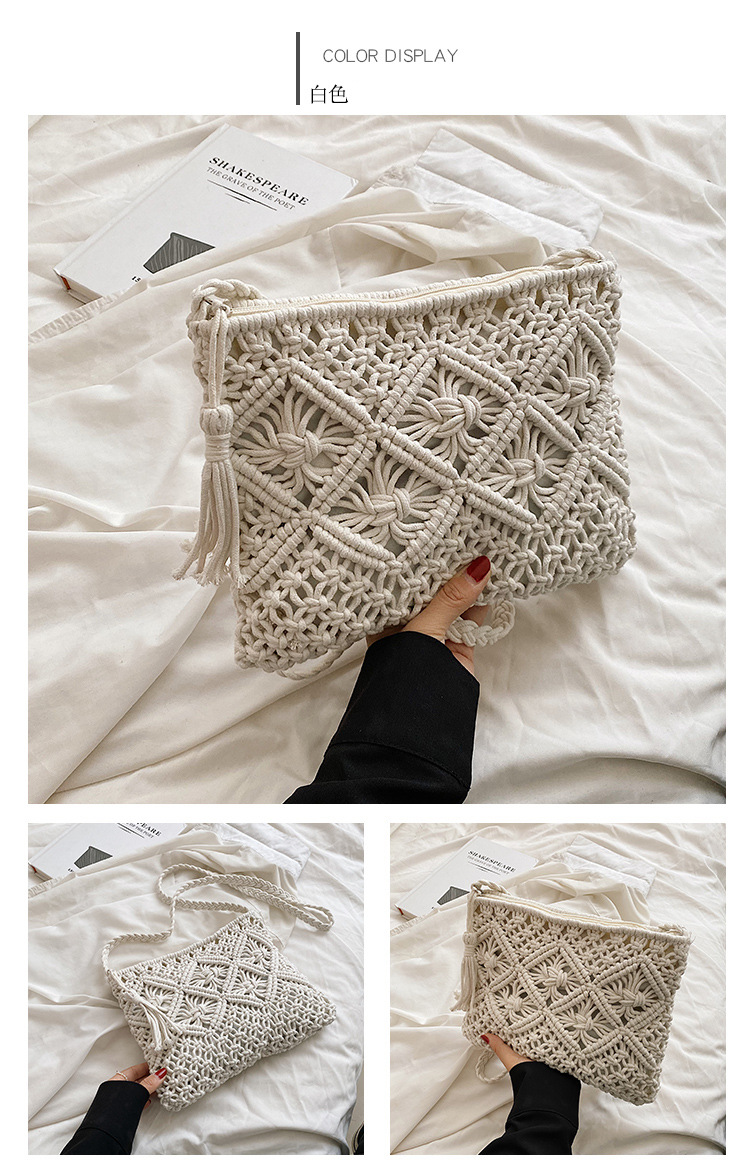 Woven Hollow Out Shoulder Bags