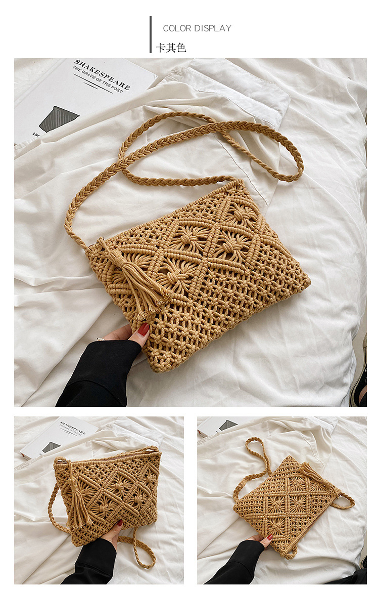Woven Hollow Out Shoulder Bags