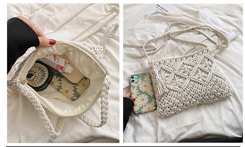 Woven Hollow Out Shoulder Bags