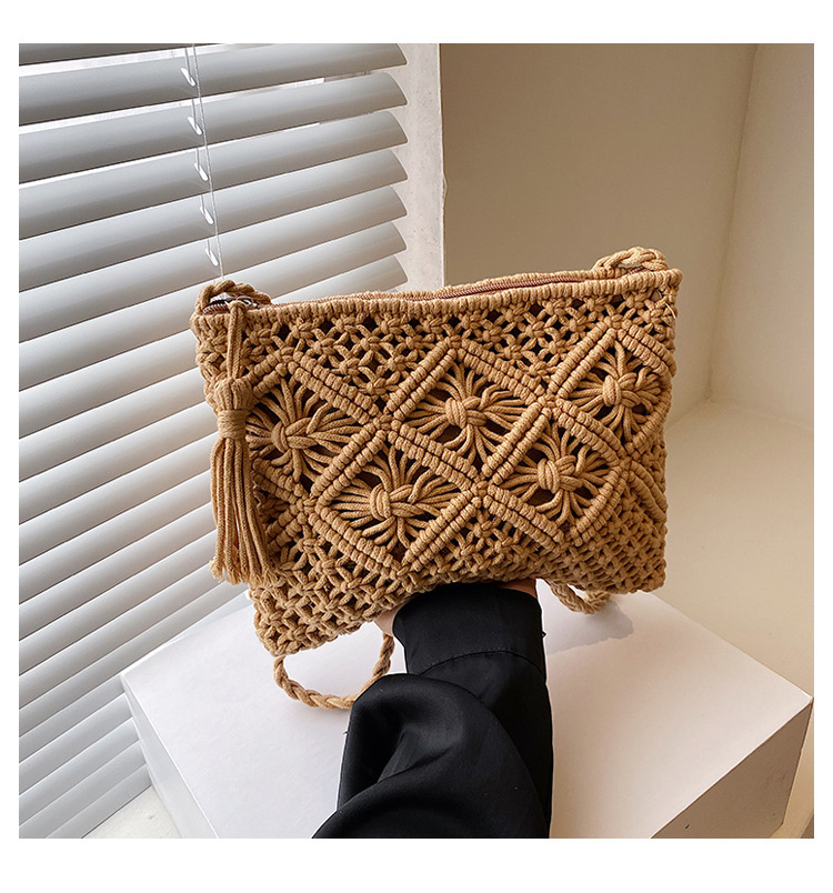 Woven Hollow Out Shoulder Bags