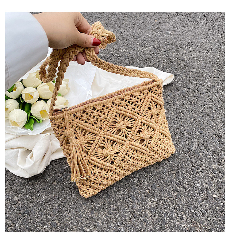 Woven Hollow Out Shoulder Bags