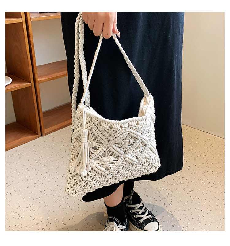 Woven Hollow Out Shoulder Bags