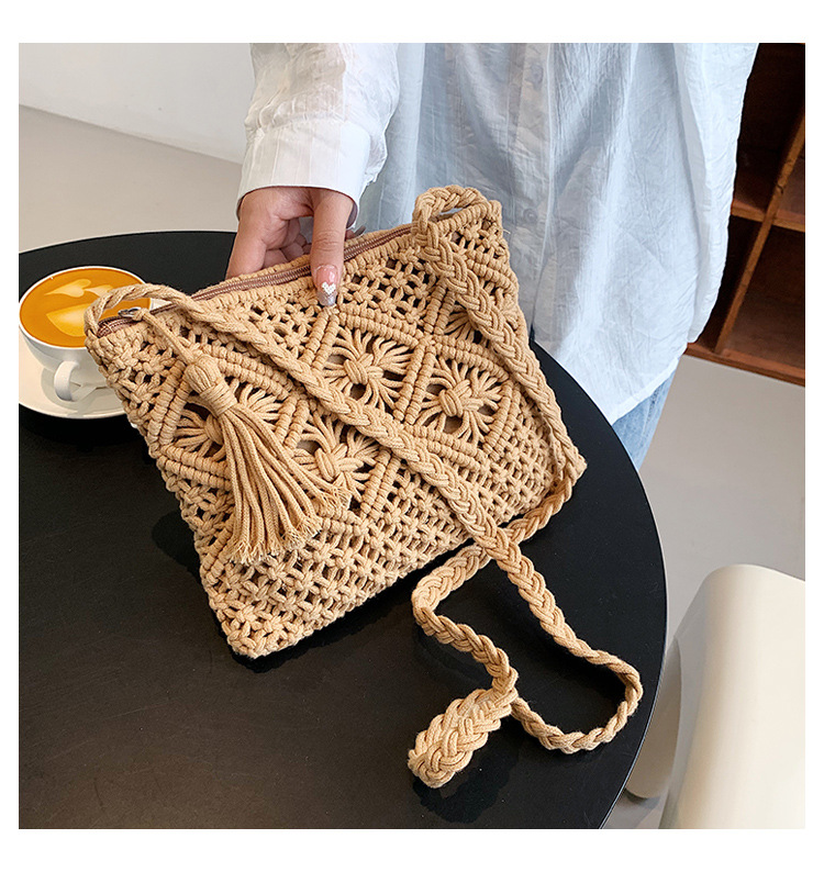 Woven Hollow Out Shoulder Bags