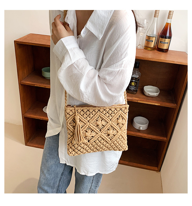 Woven Hollow Out Shoulder Bags