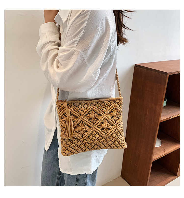 Woven Hollow Out Shoulder Bags