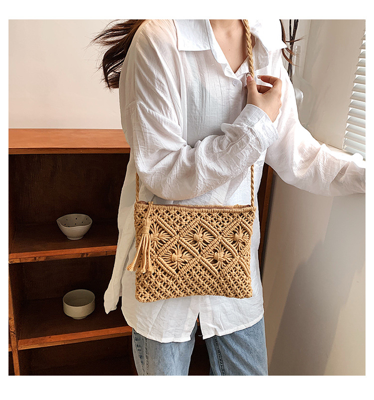 Woven Hollow Out Shoulder Bags