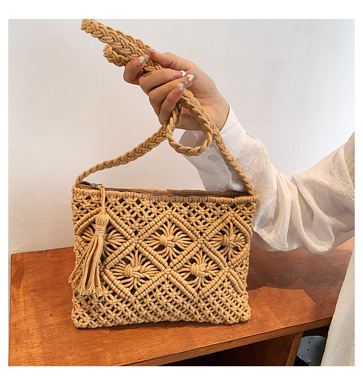 Woven Hollow Out Shoulder Bags