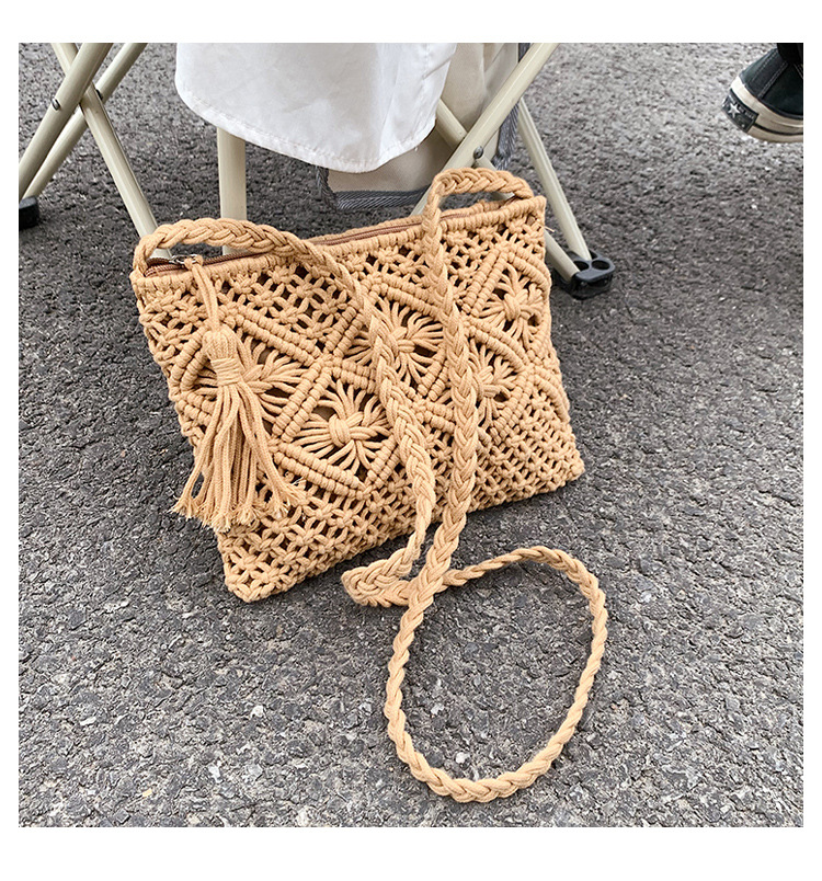 Woven Hollow Out Shoulder Bags
