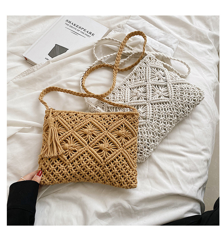 Woven Hollow Out Shoulder Bags
