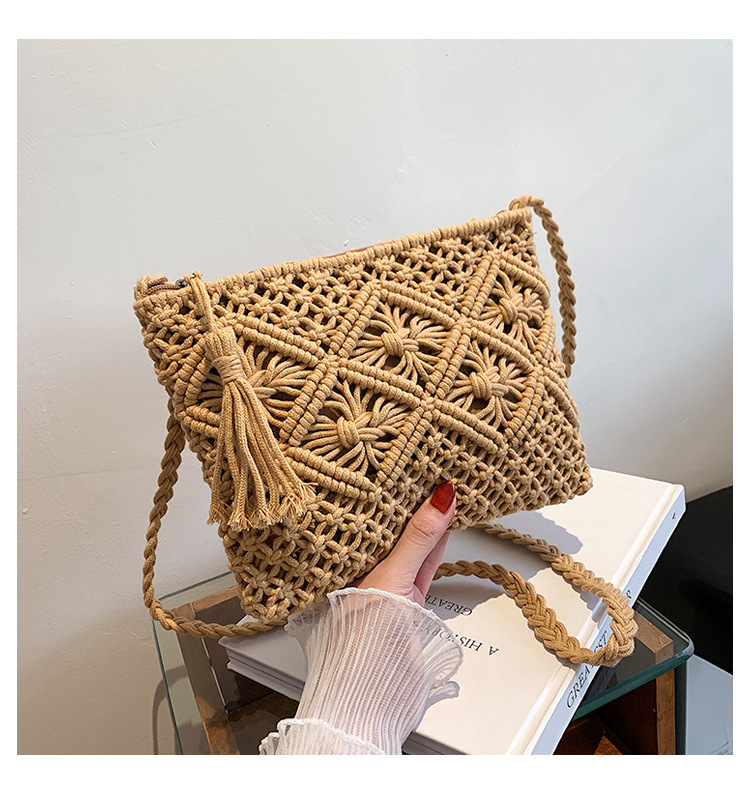 Woven Hollow Out Shoulder Bags