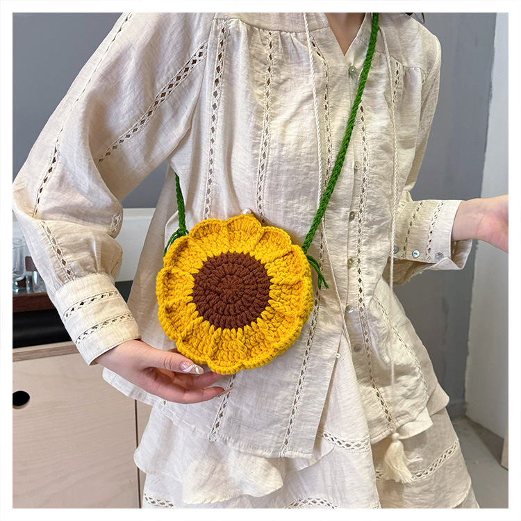 crochet sunflower bag