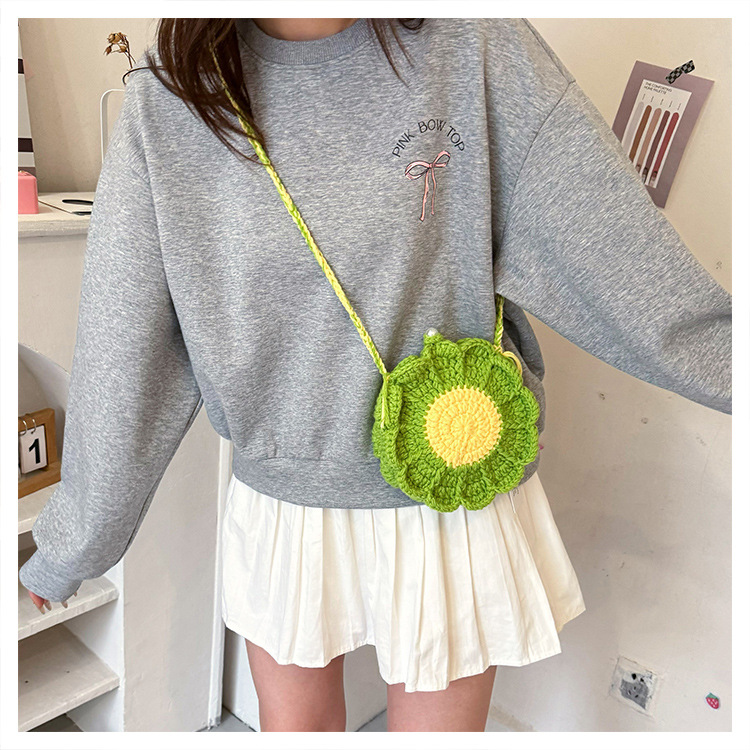 crochet sunflower bag