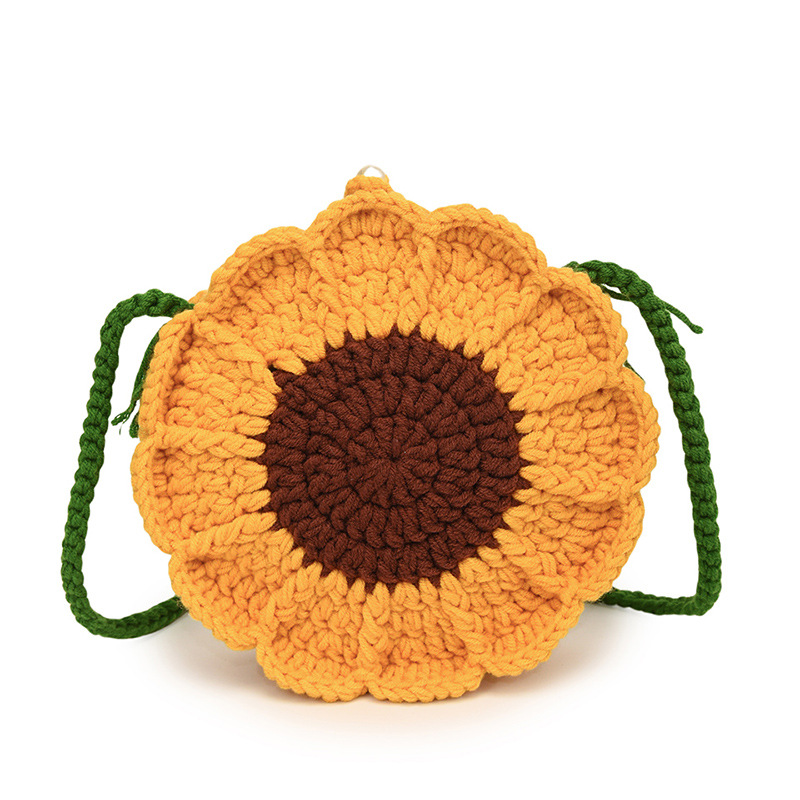 crochet sunflower bag