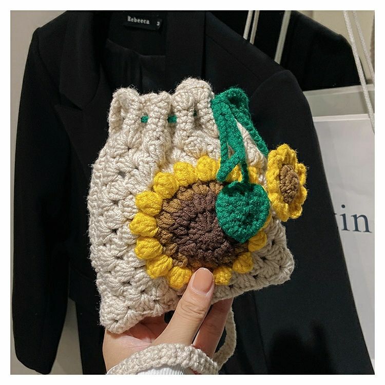 hightcraft crochet sunflower bag