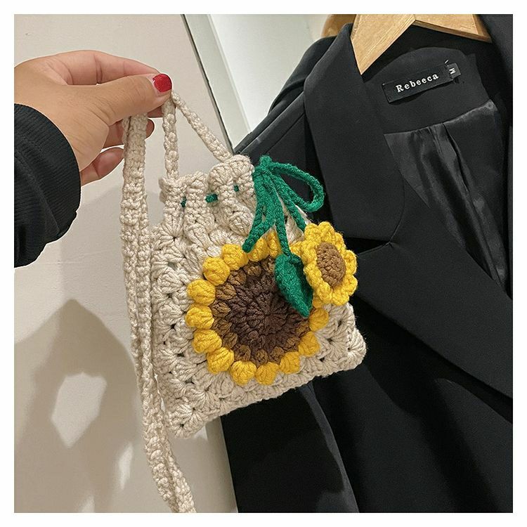hightcraft crochet sunflower bag