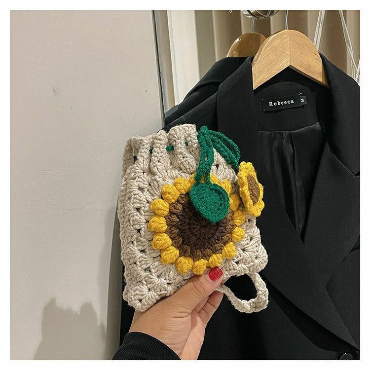 hightcraft crochet sunflower bag
