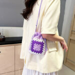 knitted crochet bag