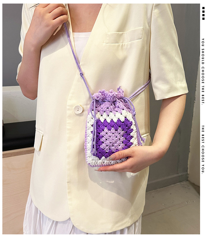 knitted crochet bag