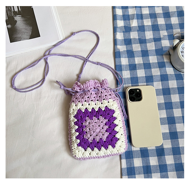 knitted crochet bag