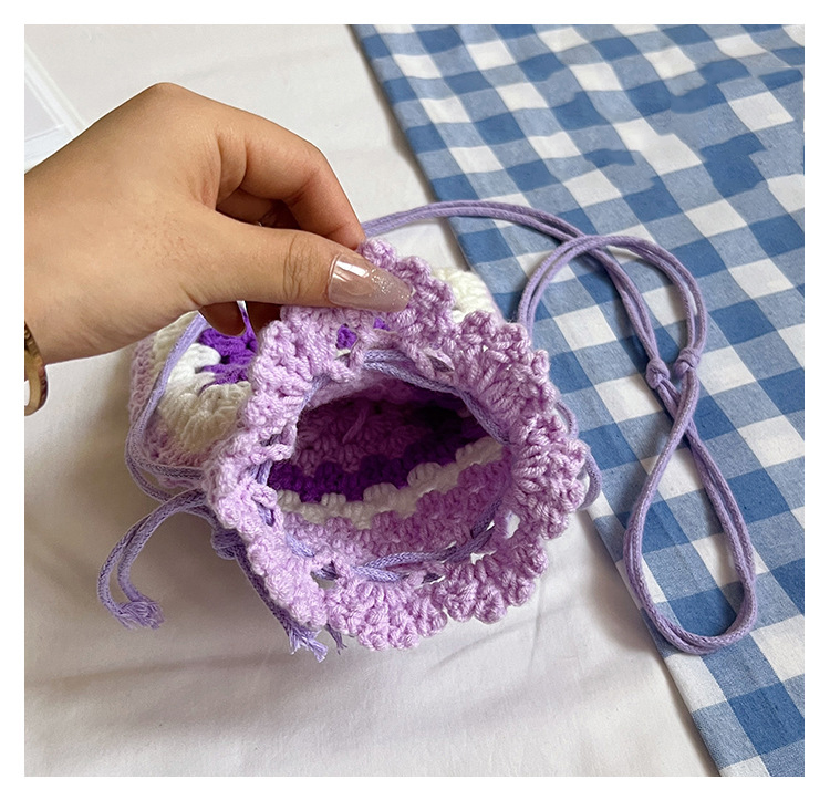 knitted crochet bag